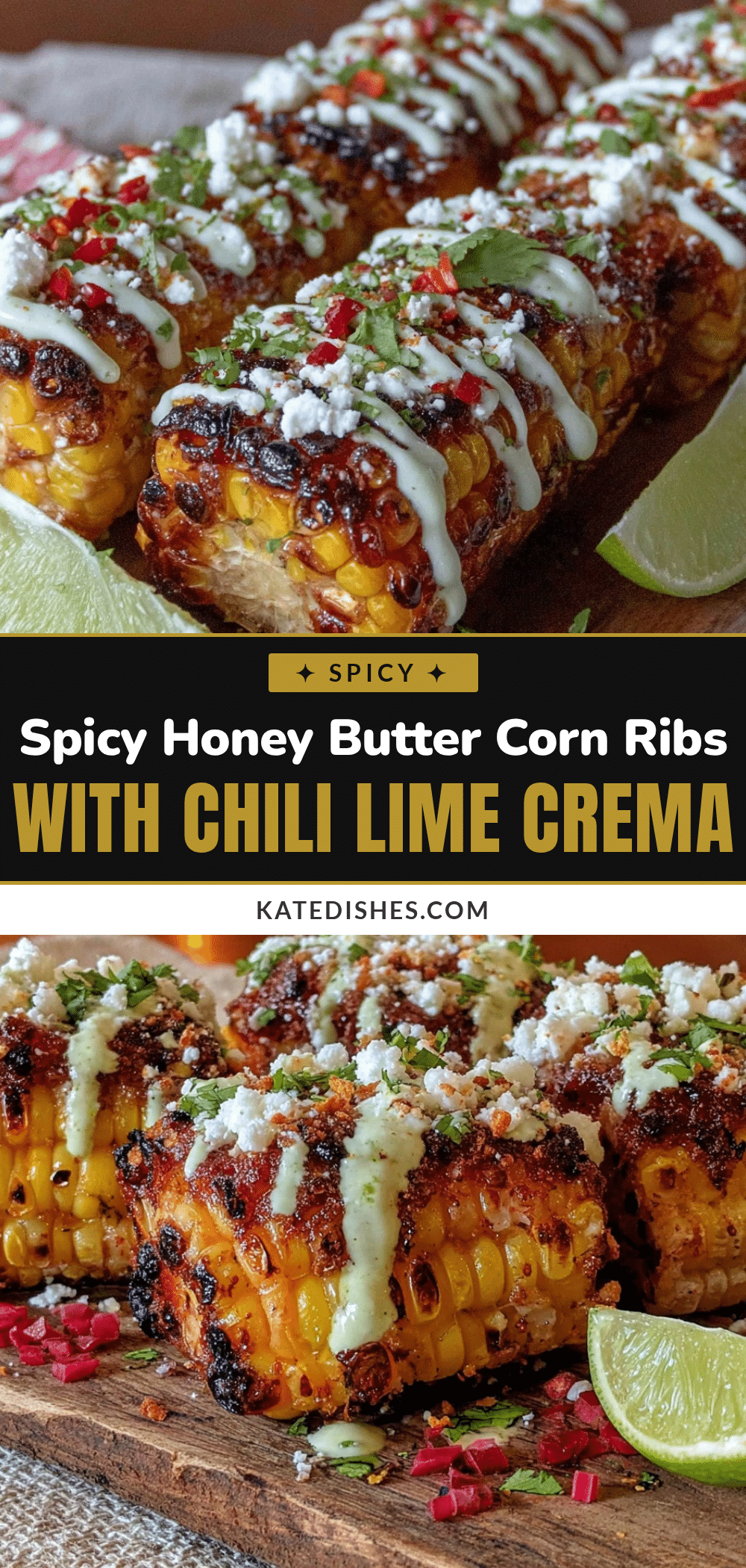 spicy honey butter grilled corn ribs recipe