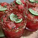 spicy watermelon michelada rim fruit cups - featured image