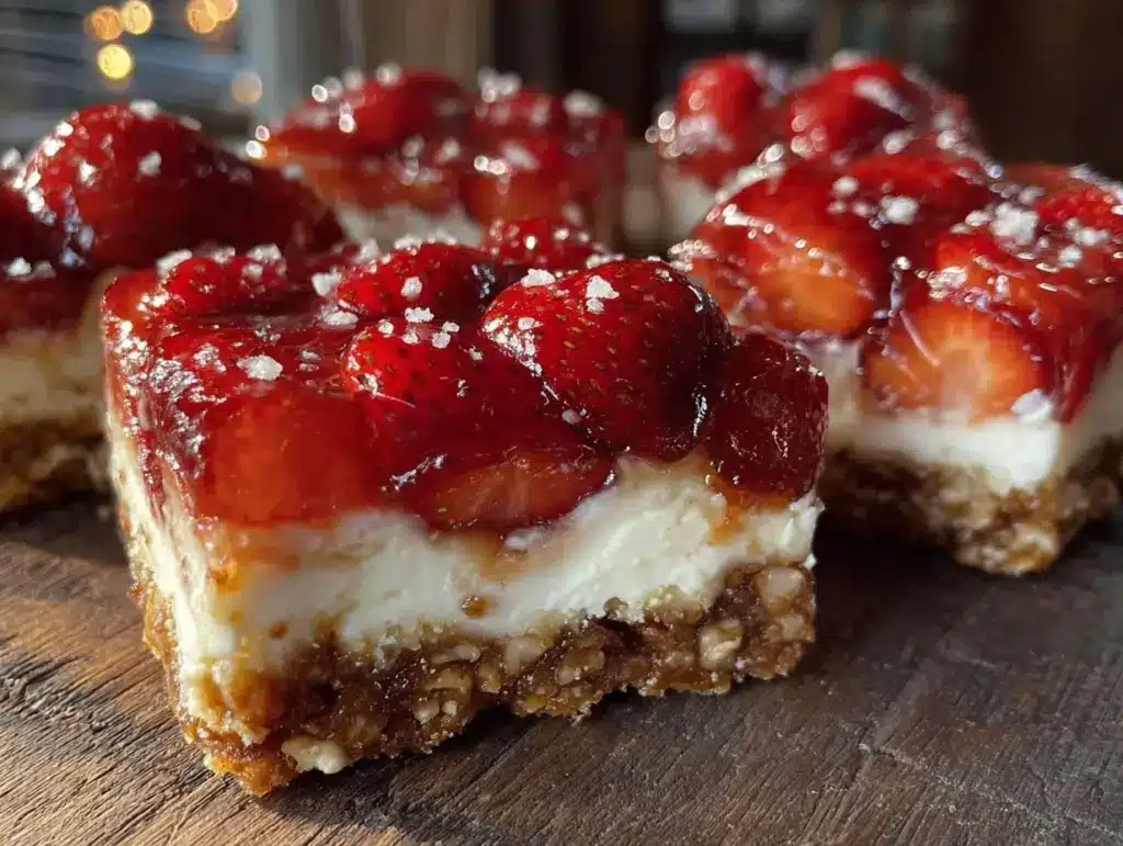 strawberry pretzel salad bars - featured image