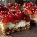 strawberry pretzel salad bars - featured image