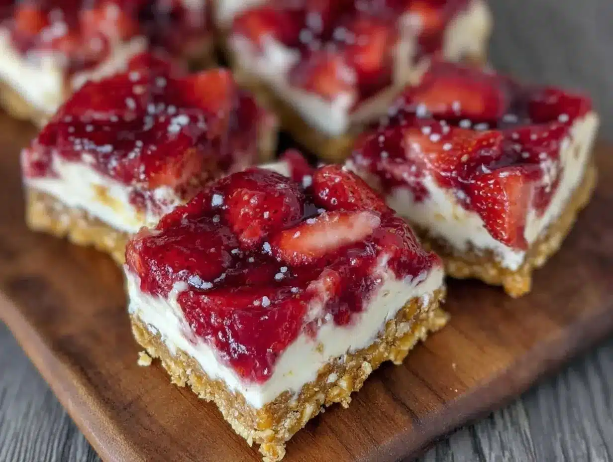 strawberry pretzel salad bars preparation steps