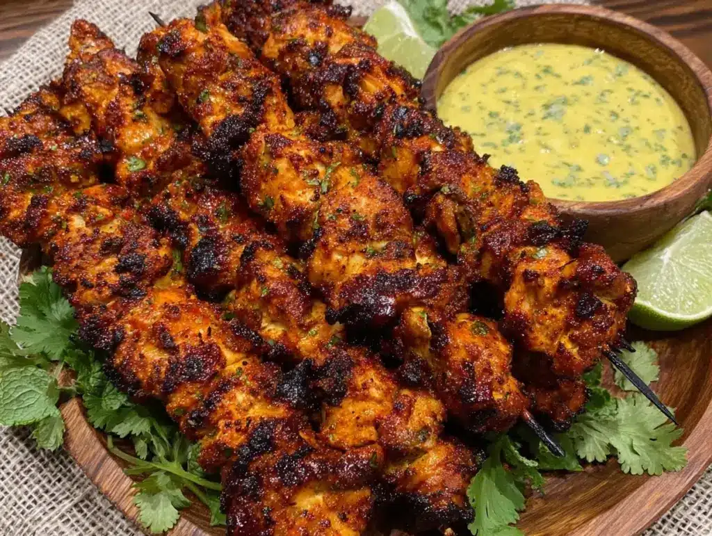 tandoori chicken skewers - featured image