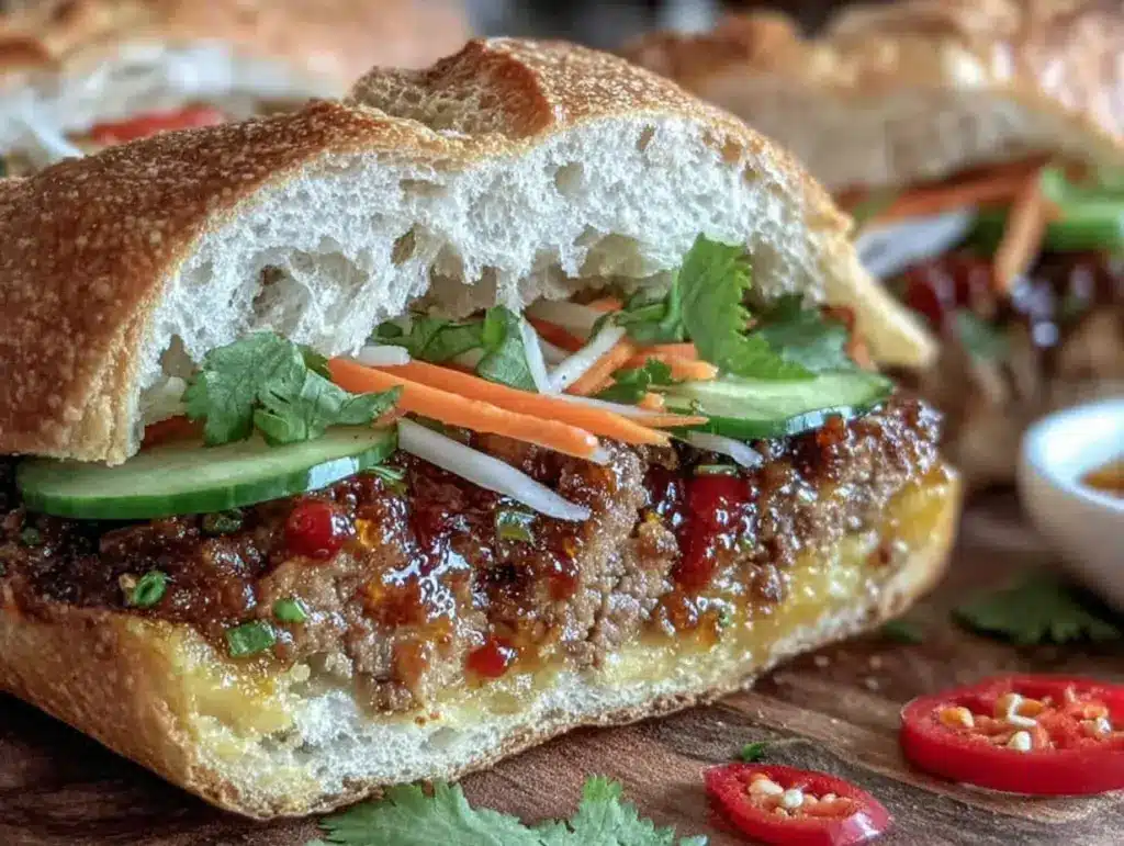 vietnamese bánh mì with lemongrass pork pâté - featured image