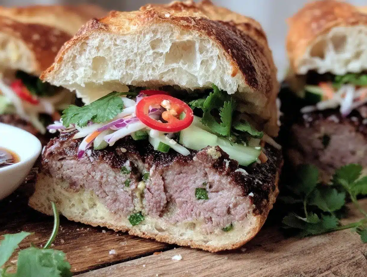 vietnamese bánh mì with lemongrass pork pâté preparation steps